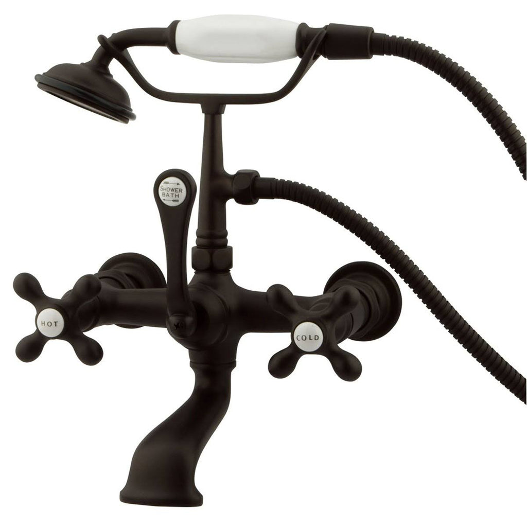 Vintage Wall Mount Clawfoot Tub Filler with Hand Shower F271569