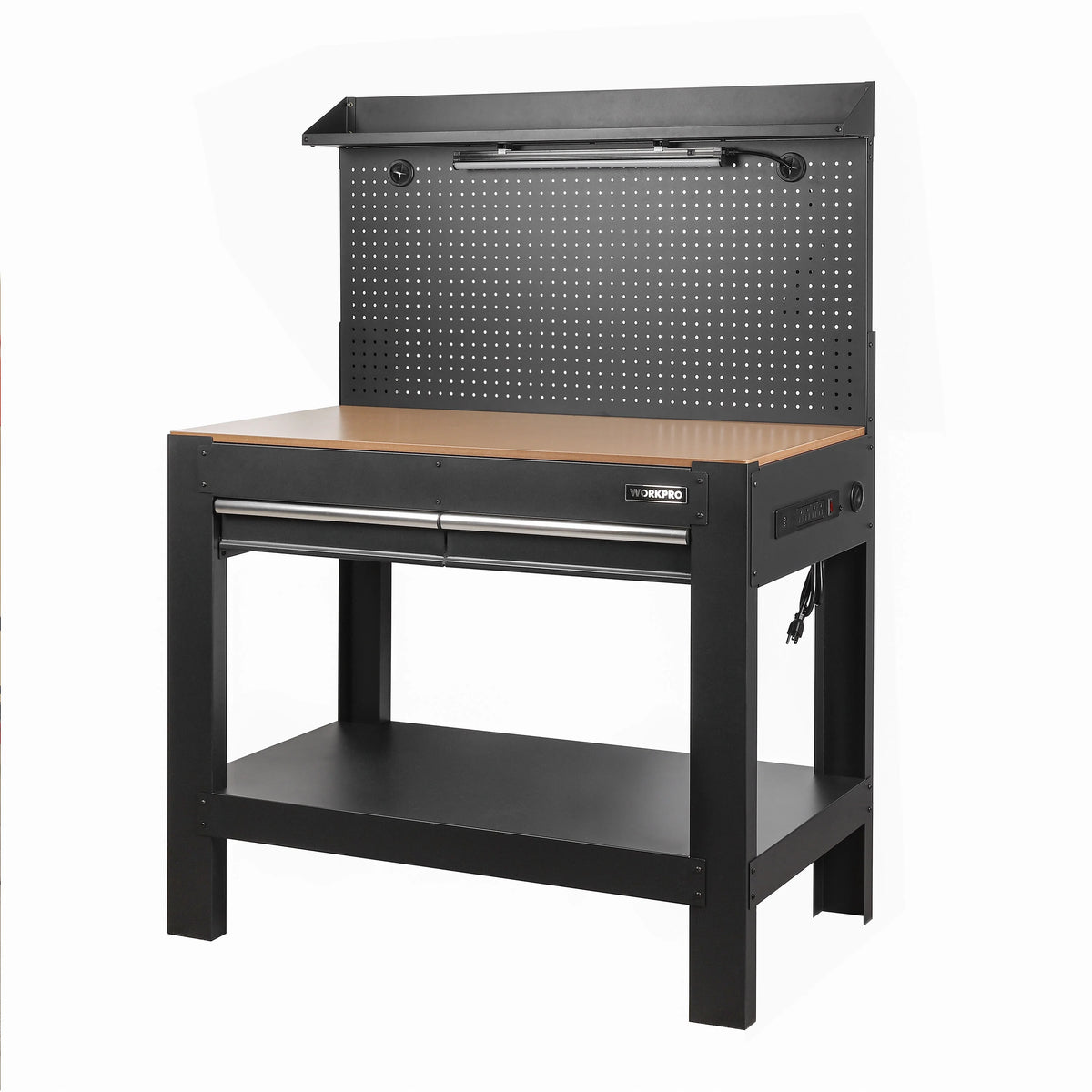 45-in Steel Multipurpose Workbench with LED Light & Power Strip X1673