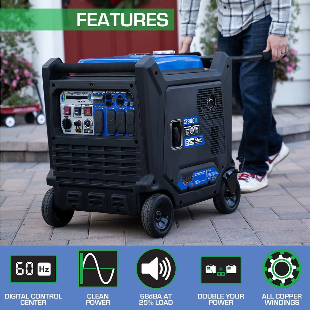 9000 Watt Dual Fuel Inverter Generator with CO Alert F239825