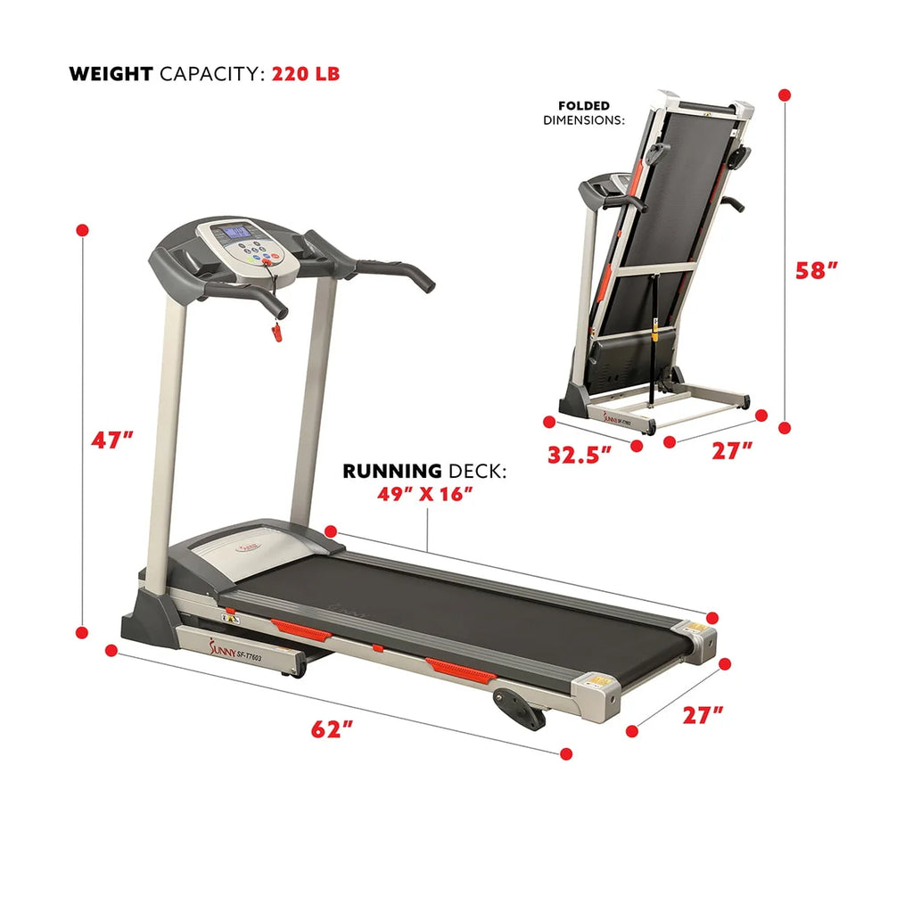 Foldable Electric Treadmill with Manual Incline H659