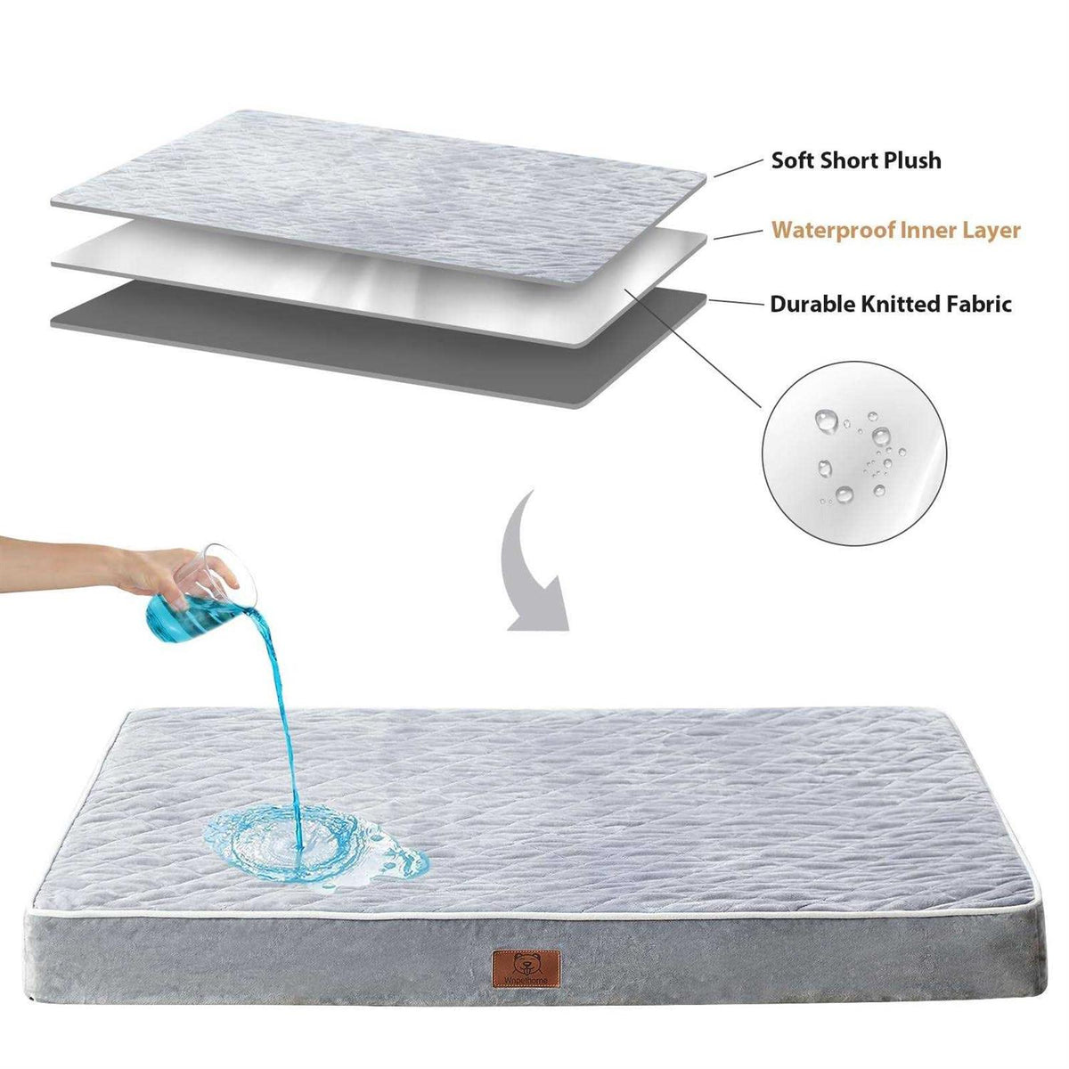 Orthopedic Waterproof Dog Bed with Removable Washable Cover B6702