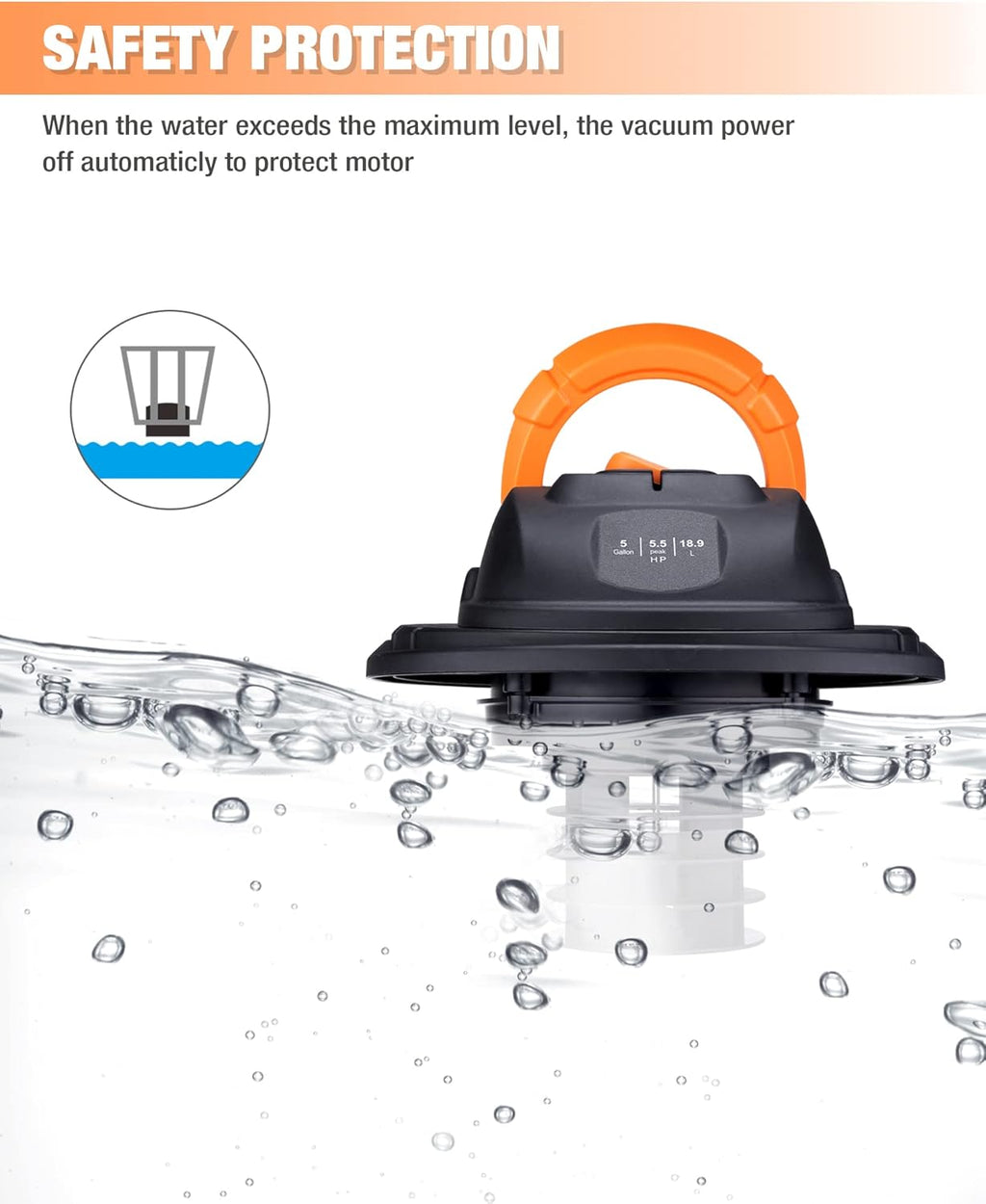 5.5 HP 5 Gallon Wet Dry Vacuum Pack of 2 Y959