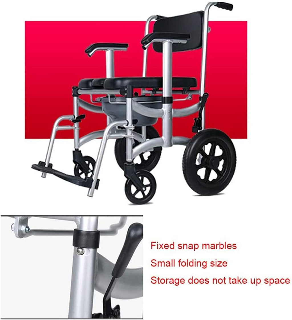 Toilet Commode Chair with Adjustable Height, Detachable Pot and Brakes N37569