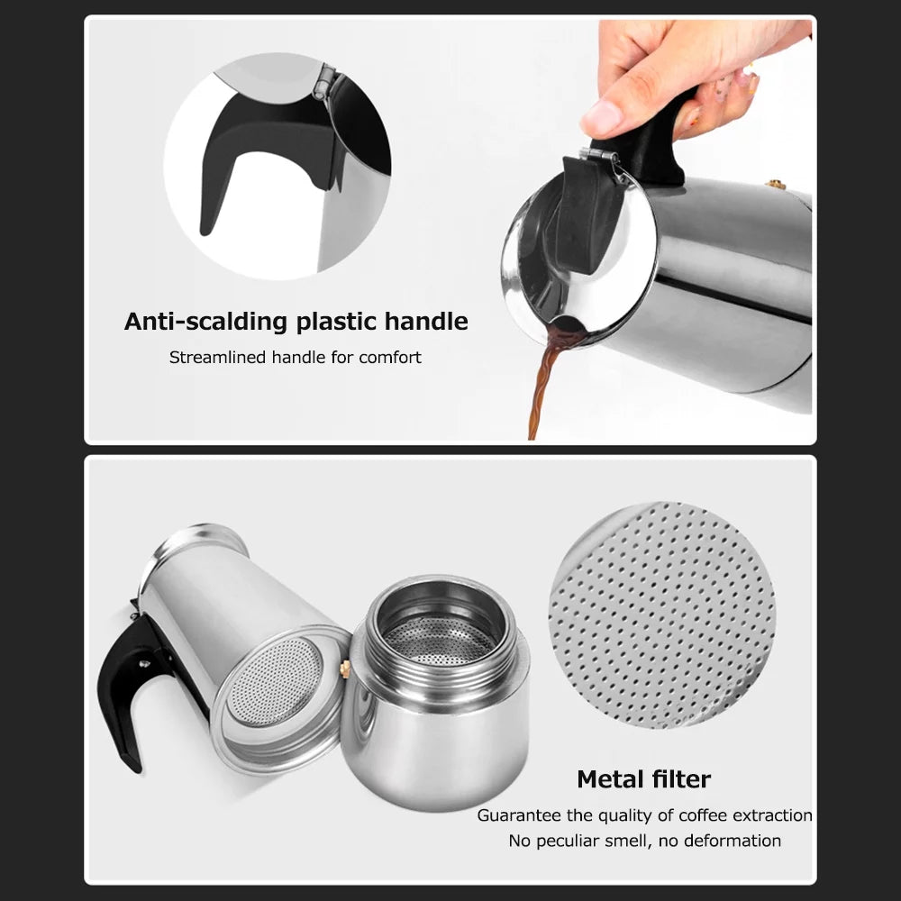 Stainless Steel Portable Electric Espresso Maker U2645