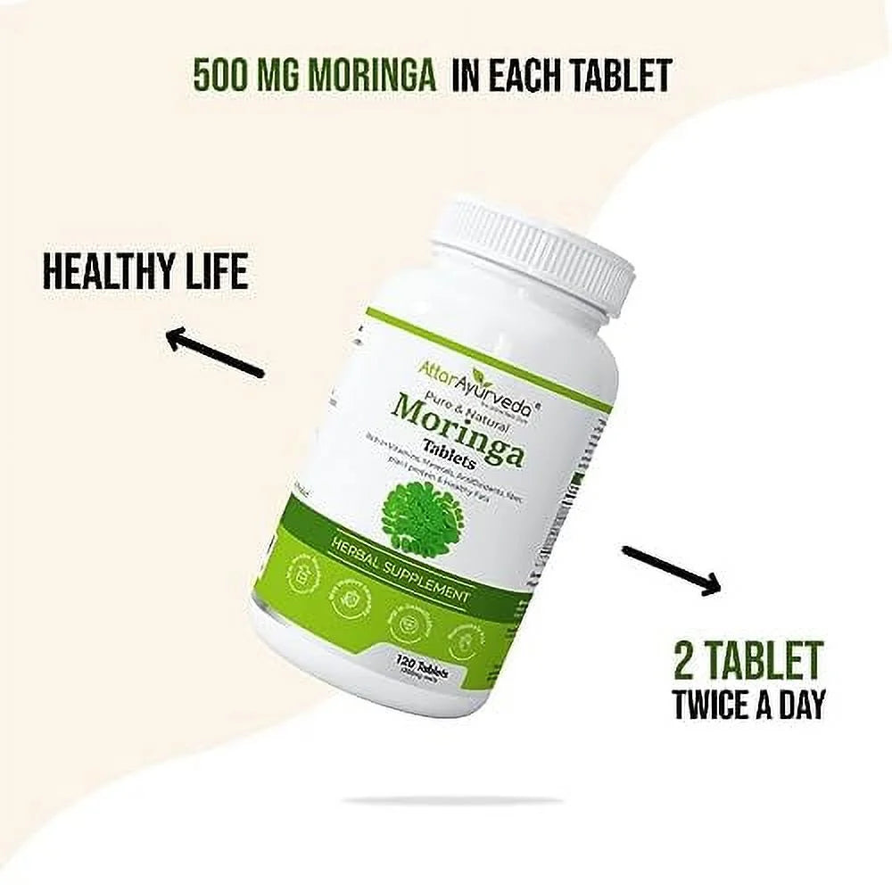Moringa Tablets 120 Tablets, 500 Mg Each B84169