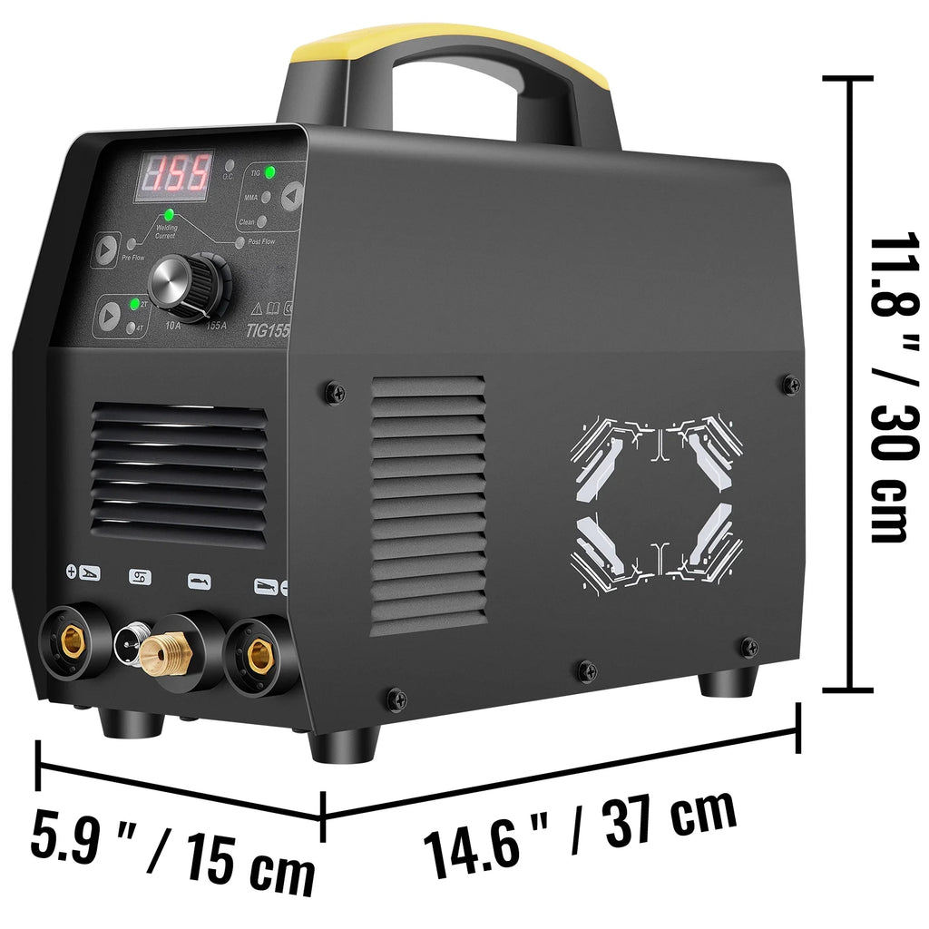 155Amp 3 in 1 TIG Welder, 110V High Frequency TIG/Stick/Clean Welding Machine O452944