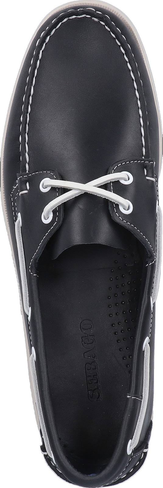 Blue Navy Leather Boat Shoes Q79729