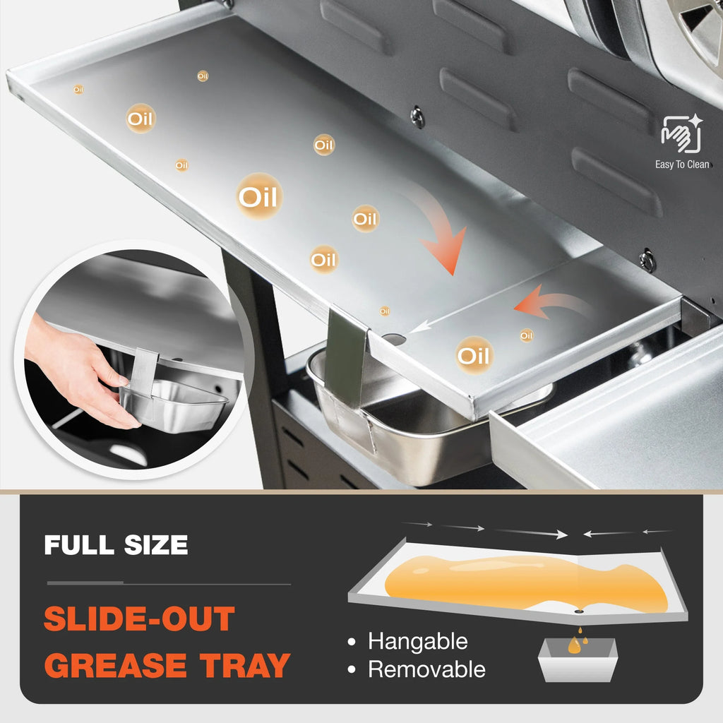 Dual Fuel Gas and Charcoal Grill Combo with Side Burner R2615