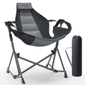 Black Folding Hammock Camping Chair with Cup Holder M66497