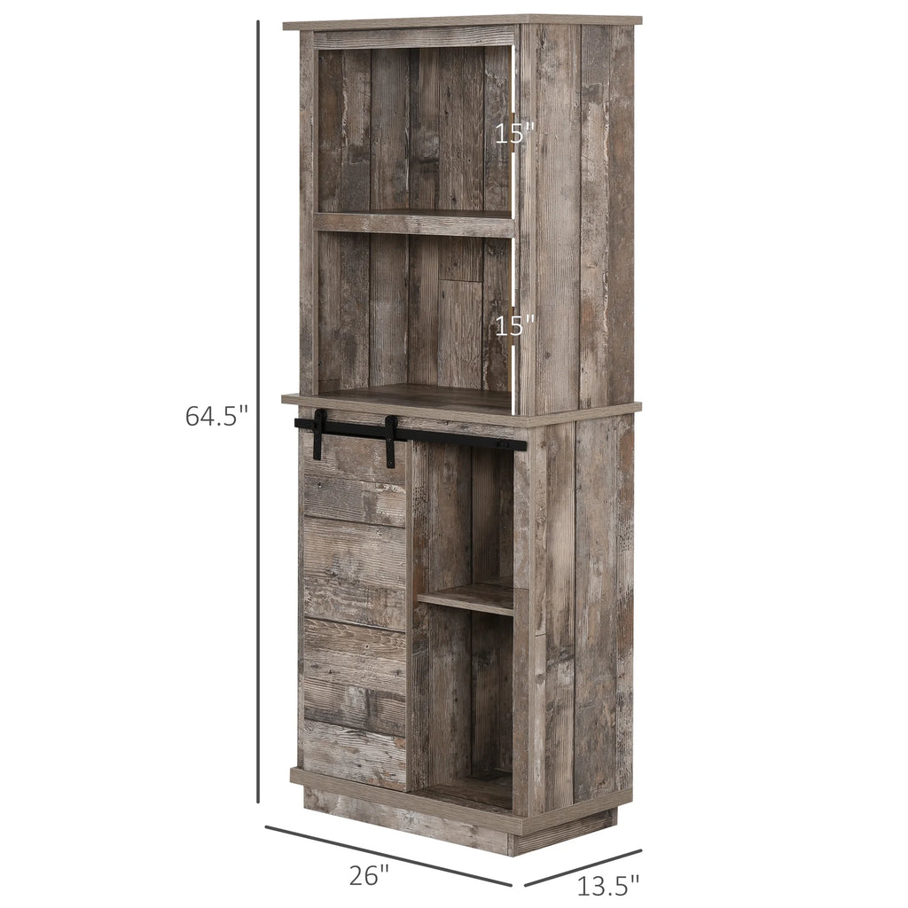 Rustic Kitchen Buffet with Hutch X410