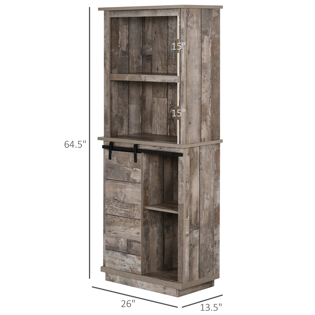 Rustic Kitchen Buffet with Hutch X410