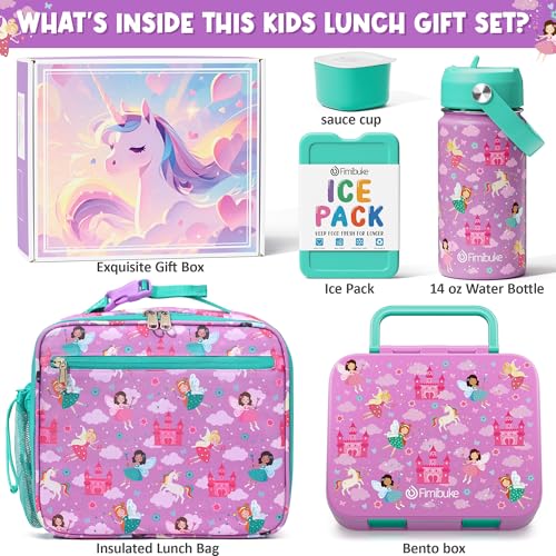 Bento Lunch Box with 3 Compartments, Water Bottle, Lunch Bag, Ice Pack Set L7229