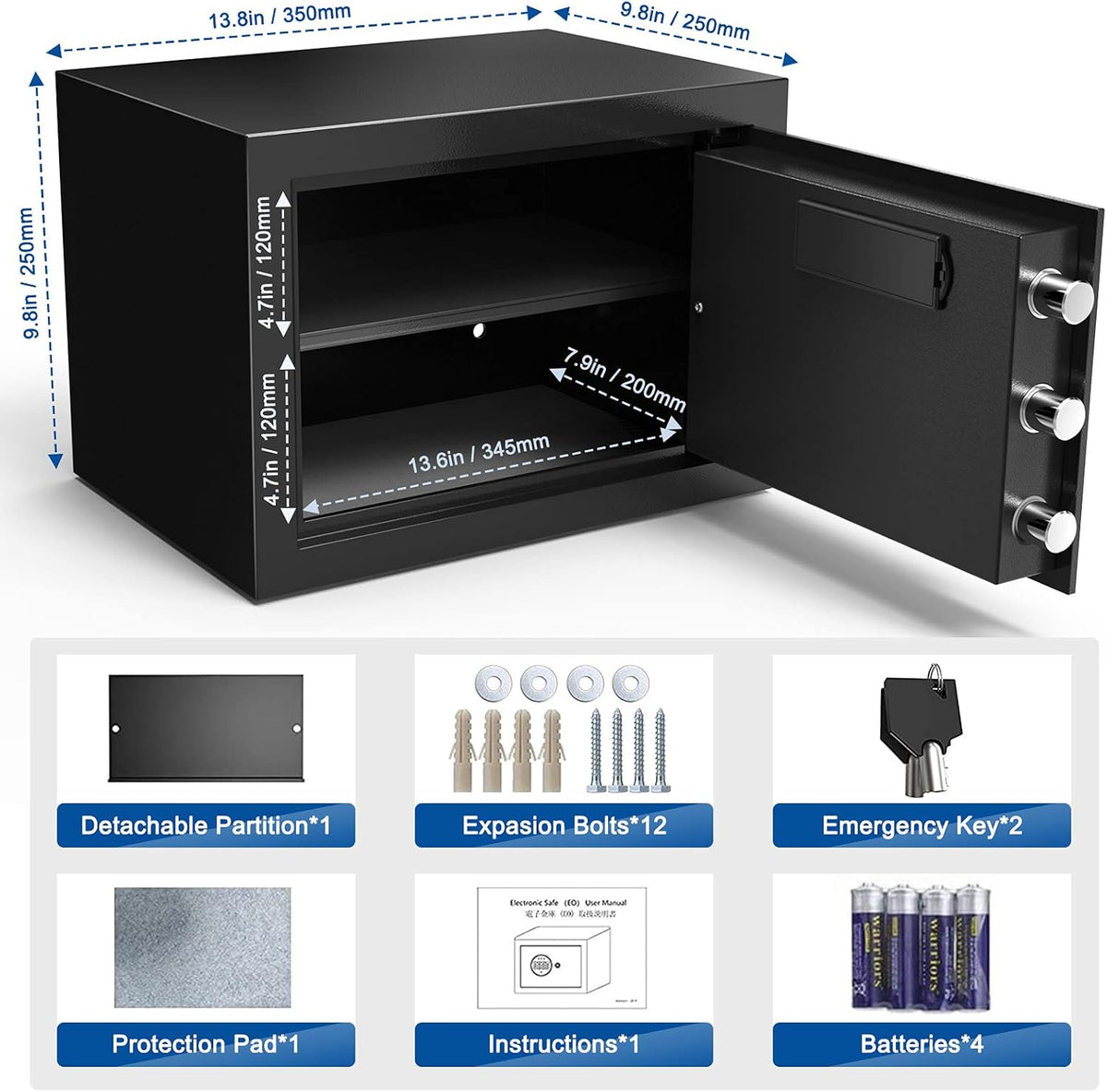 Small Steel Safe Box with LCD Digital Screen Y916193