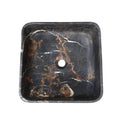 15 3/4 inch Square Marble Above Counter Single Basin Bathroom Sink D885