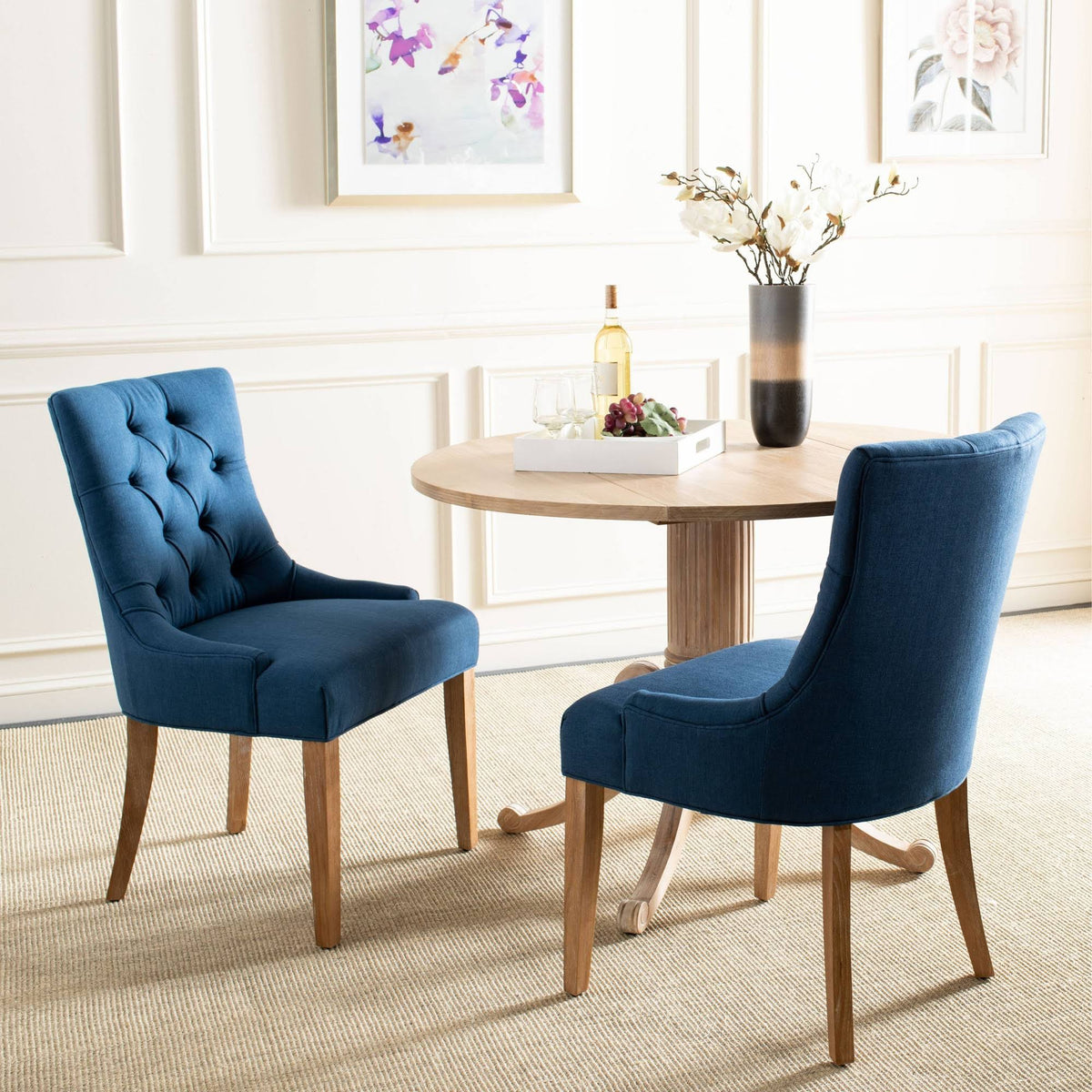 Blue Set of 2 Side Chairs S4420