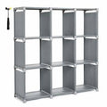 9 Cube Gray Storage Shelves Bookshelf Organizer Rack Cabinet P57089