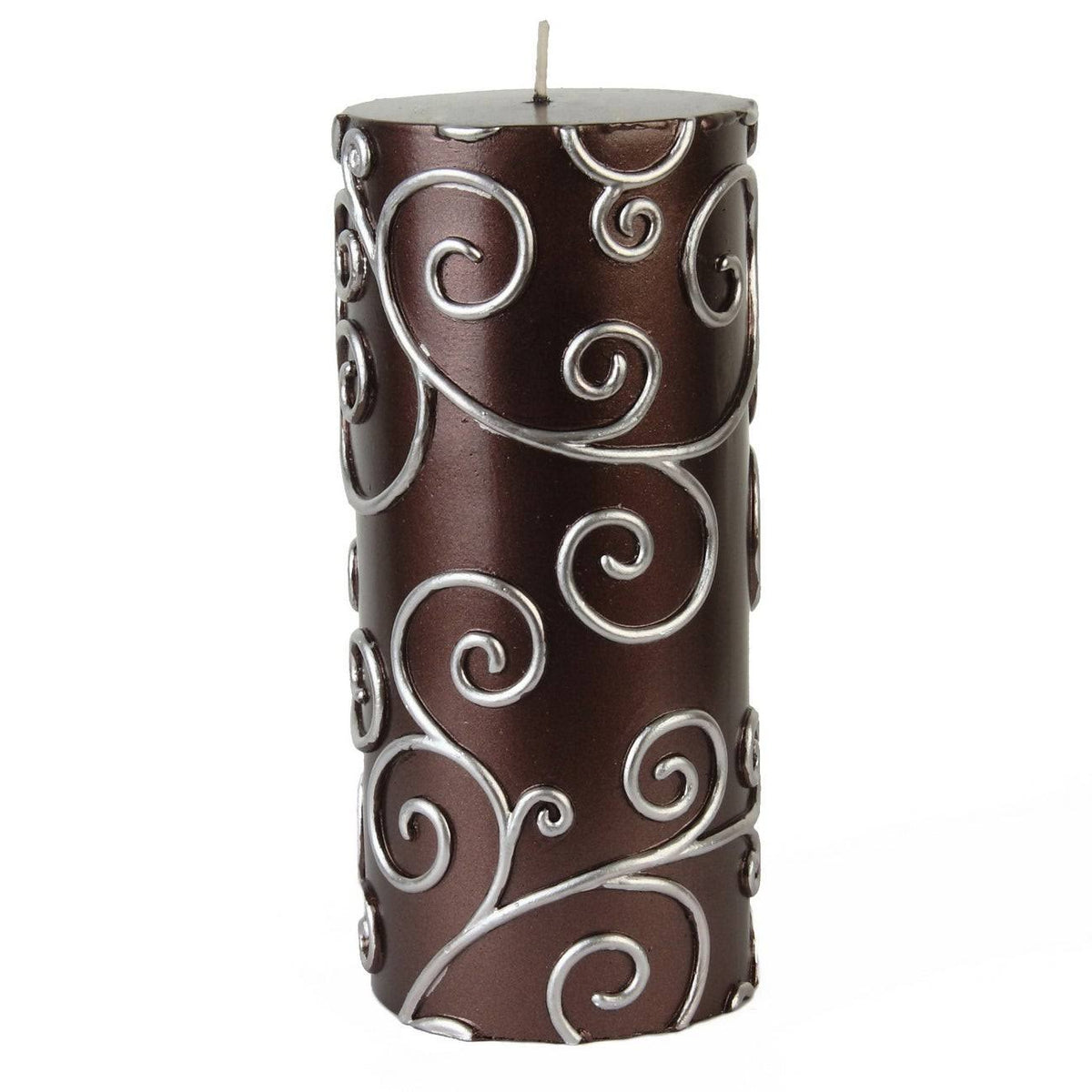 Purple Scroll Pillar Candle 12Pcs Z10921