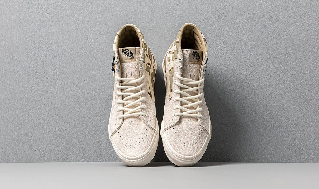 White Asparagus Camo Sk8-Hi Shoes P10844