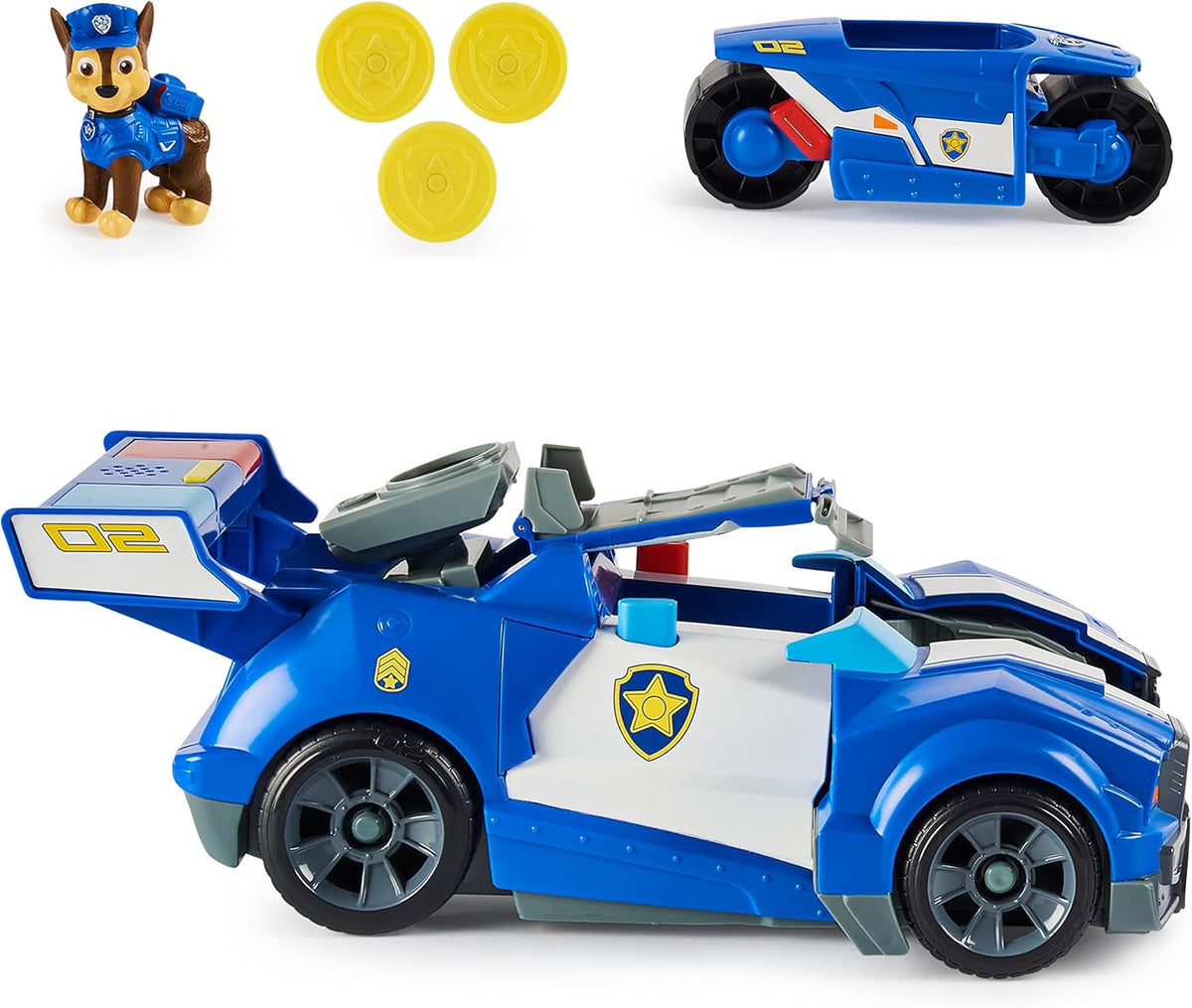 2-in-1 Transforming Toy Car with Motorcycle, Lights, Sounds and Action Figure B834