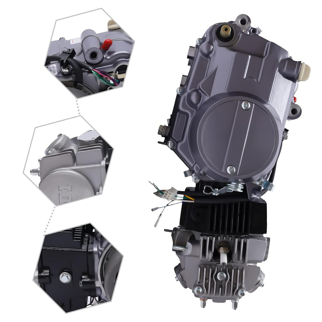 140CC 4 Stroke Engine Racing Motor Kit for Pit Dirt Bike CDI Kick Starter Manual Clutch Horizontal Single Cylinder 4 Speed J834