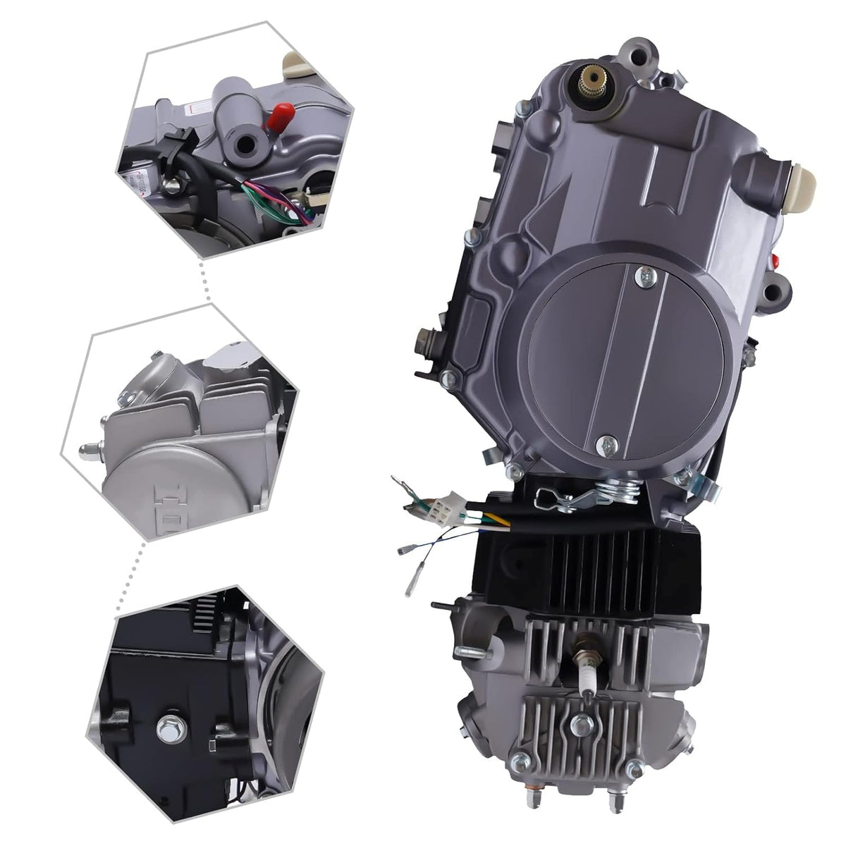 140CC 4 Stroke Engine Racing Motor Kit for Pit Dirt Bike CDI Kick Starter Manual Clutch Horizontal Single Cylinder 4 Speed J834