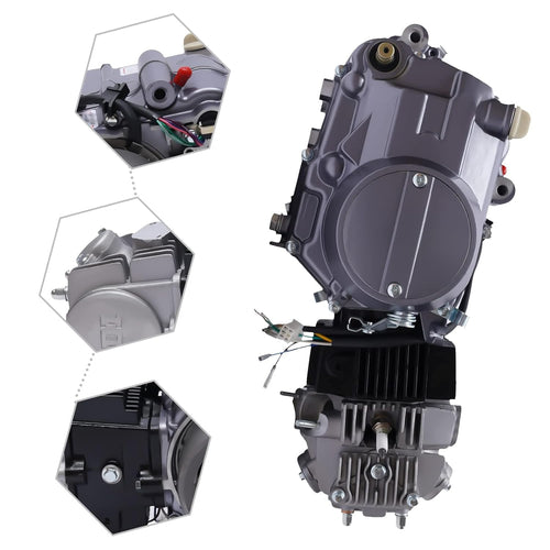 140CC 4 Stroke Engine Racing Motor Kit for Pit Dirt Bike CDI Kick Starter Manual Clutch Horizontal Single Cylinder 4 Speed J834