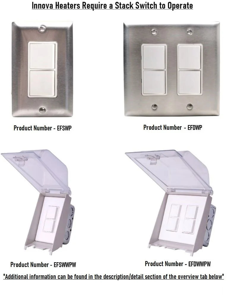 6000 Watt Electric Infrared Dual Element Wall Mount Heater X382542