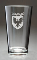 Irish Coat of Arms Pint Glasses Set of 4 J117