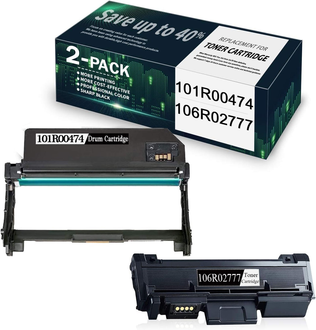 2 - Pack Toner Cartridge & Drum Replacement for Xerox Phaser 3260 Printer B5209