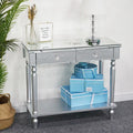 Mirrored Console Table with Drawers and Shelf C98187