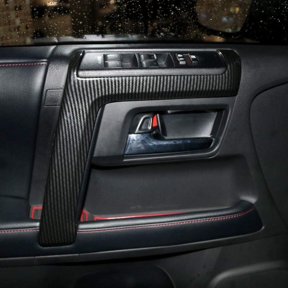 Carbon Fiber Style ABS Door Side Armrest Strip Cover Trim 4PCS H36470