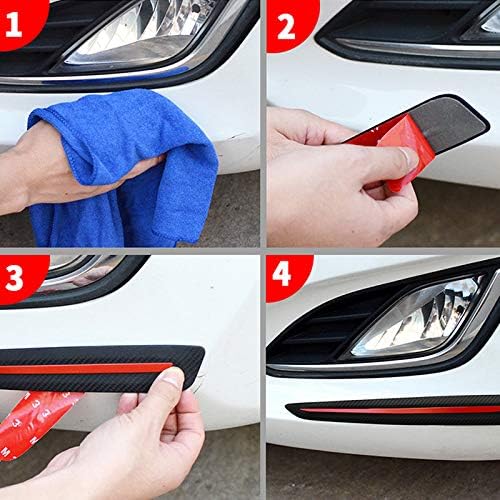 Black Anti-Collision Bumper Guard Strip Protector Trim (2 Pack) B477