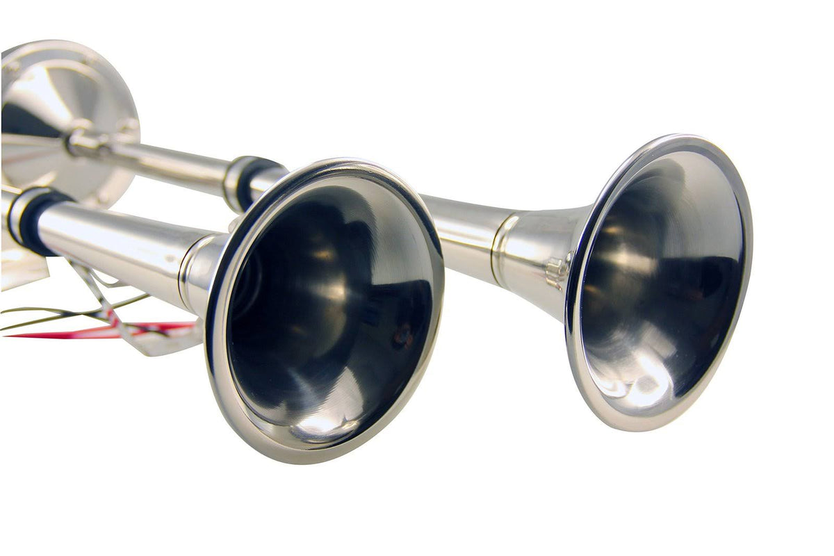 Stainless Steel Dual Trumpet Horn 12V R878