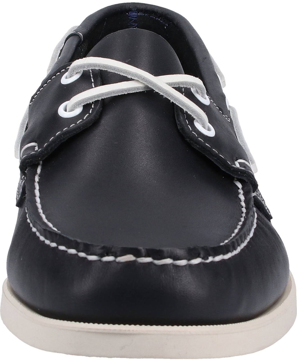 Blue Navy Leather Boat Shoes Q79729