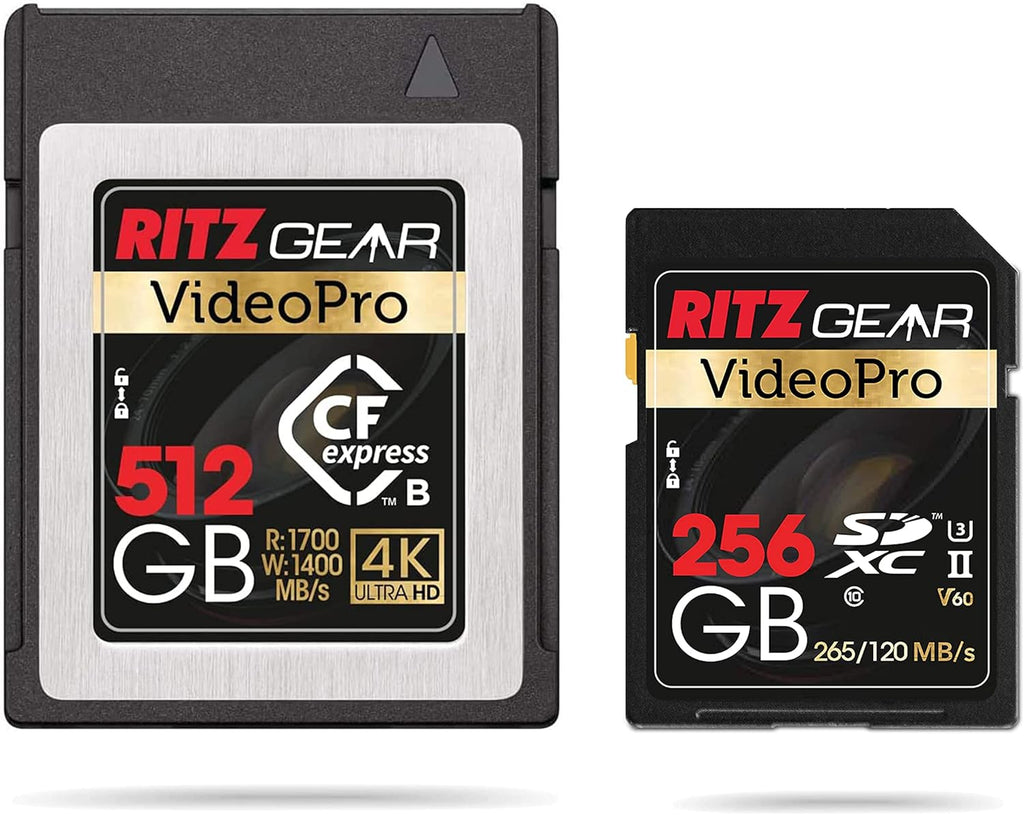 CFExpress Type B 256GB Card Plus SD Card UHS-II 256GB SDXC Memory Card U3 V60 N539