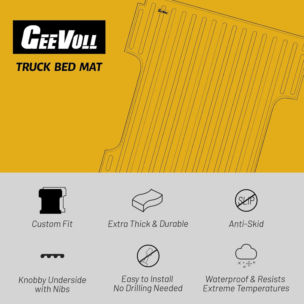Heavy Duty Rubber Truck Bed Mat Black F356