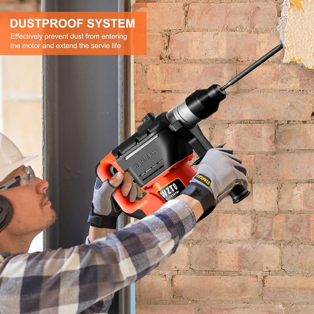 1-1/4 Inch SDS-Plus Heavy Duty Rotary Hammer Drill with Case K9947