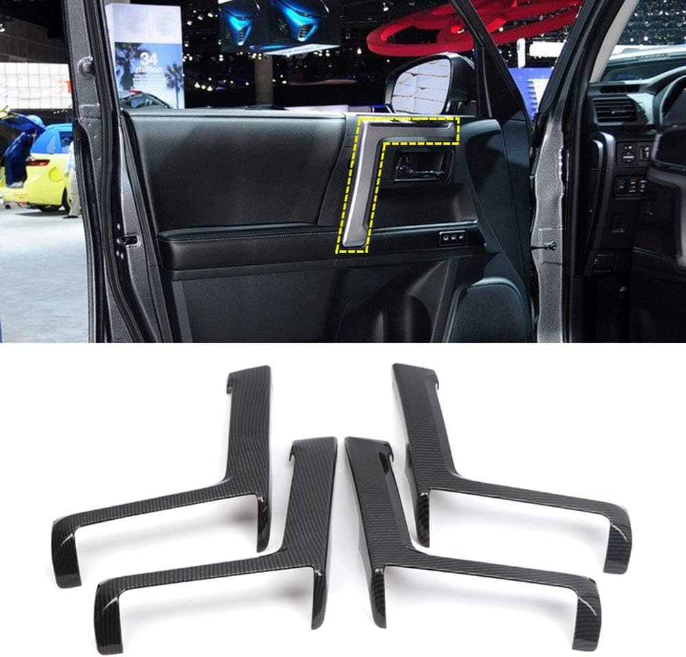 Carbon Fiber Style ABS Door Side Armrest Strip Cover Trim 4PCS H36470
