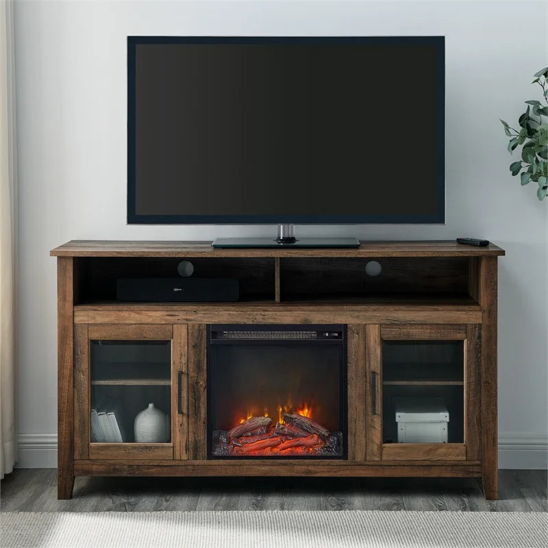 58" MDF Glass Wood TV Stand L39144