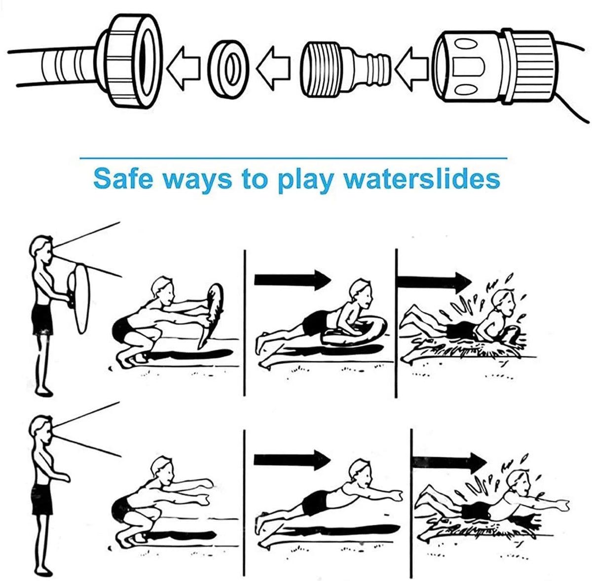 Water Slide with Splash Pool and Crash Pad V774