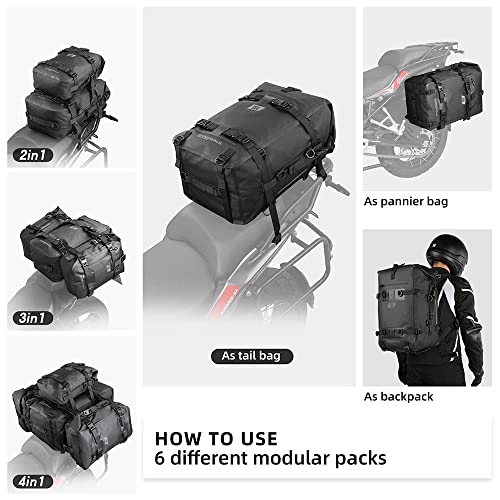 Motorcycle Tail Bag Waterproof Saddle Pannier Bag M663108