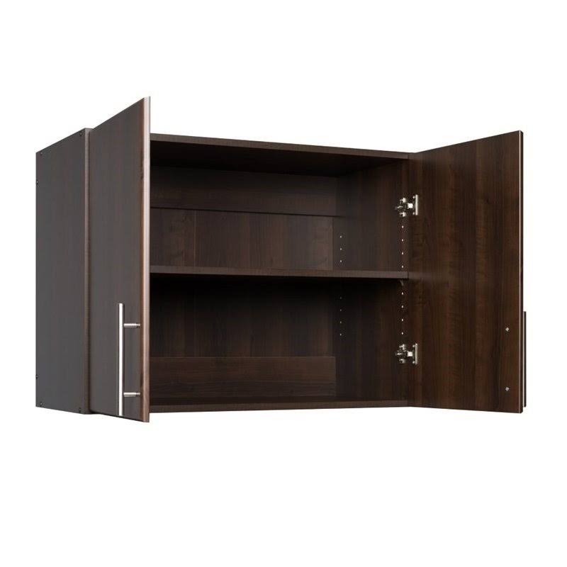 32x22 Stackable Wall Storage Cabinet in Espresso P754801