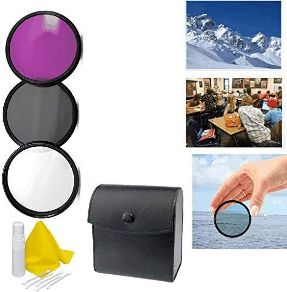 55mm 3-Piece Coated Filter Kit + Cleaning Kit M660858