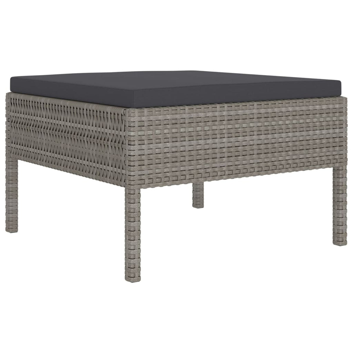 6 Piece Gray Poly Rattan Outdoor Sectional Sofa Set with Coffee Table G8370
