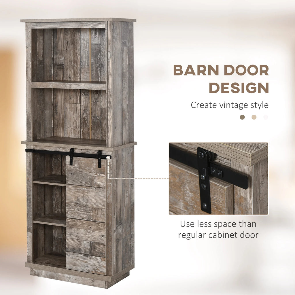 Rustic Kitchen Buffet with Hutch X410