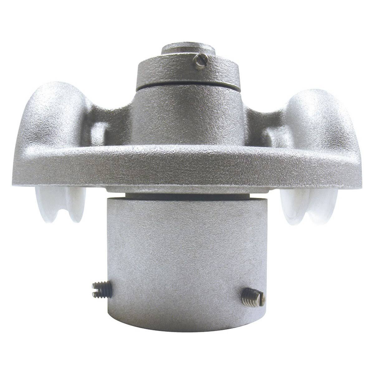 2 3/8x22 White Double Pulley Revolving Truck Q8464