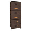 Brown 6-Drawer Wood Vertical Dresser N4008