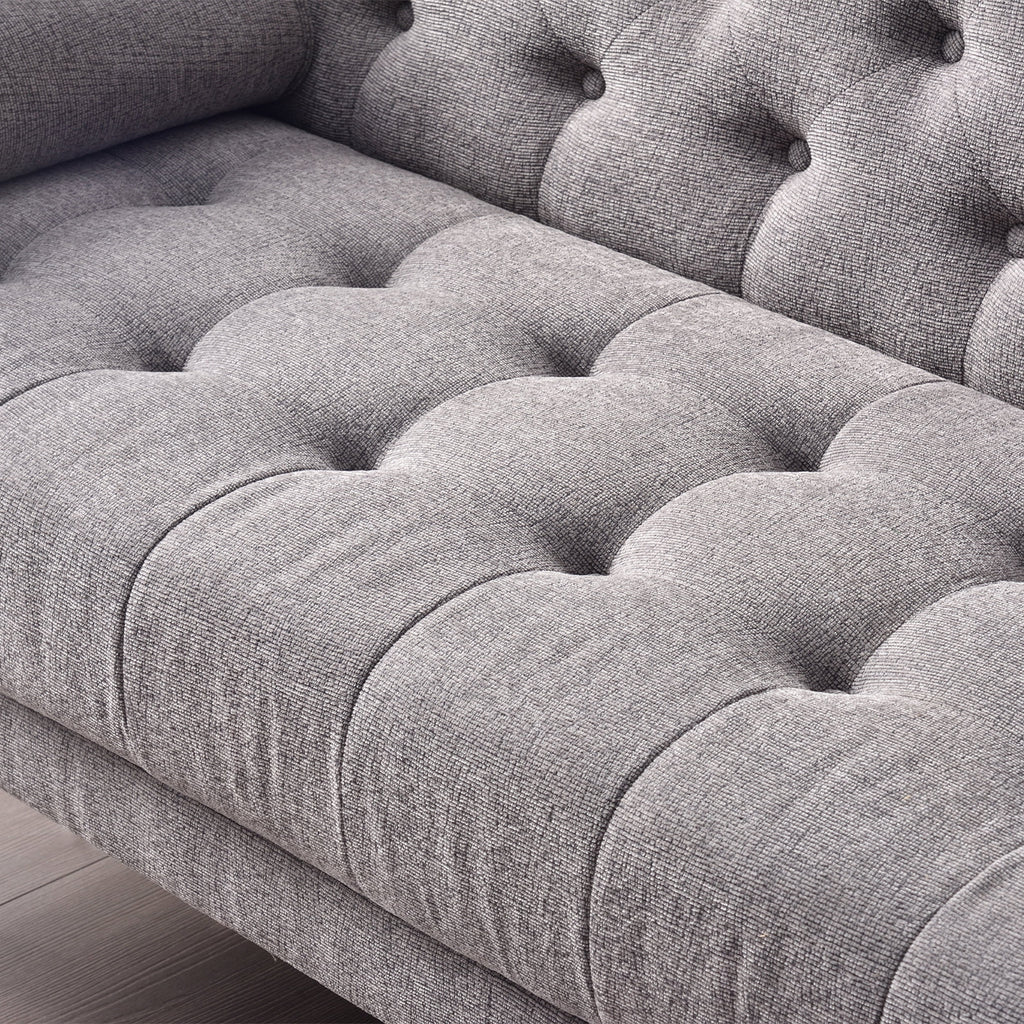 70 inch Grey Chenille Convertible Futon Sofa Bed H855366