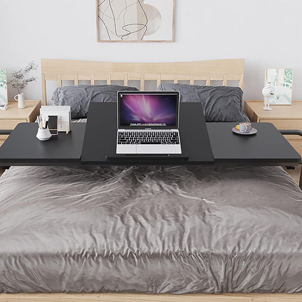 Over-Bed Tables with Wheels Height and Length Adjustable Rolling Mobile Laptop Cart Desk T225