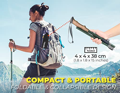 Collapsible Trekking Pole (1pc) Lightweight Walking Stick U9748